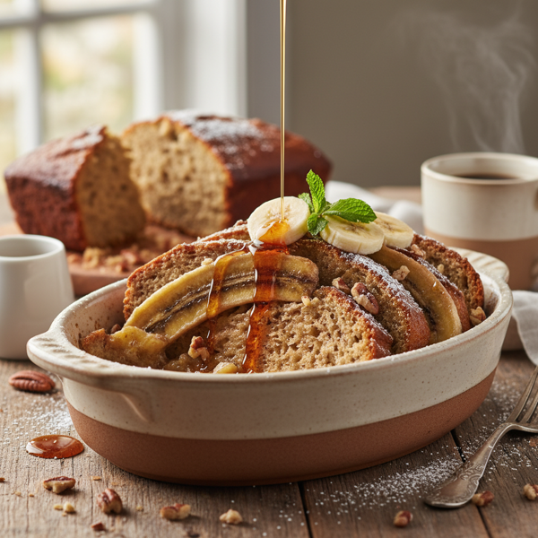 Decadent Banana Bread French Toast Bake recipe