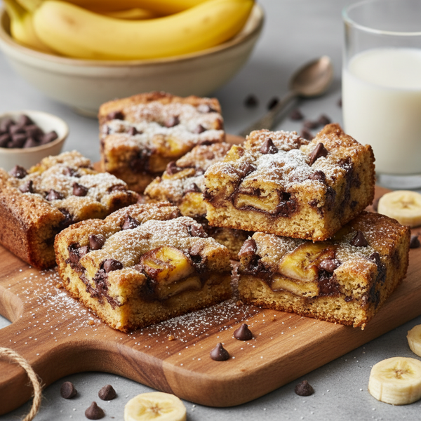 Decadent Banana Chocolate Chip Bliss Bars recipe