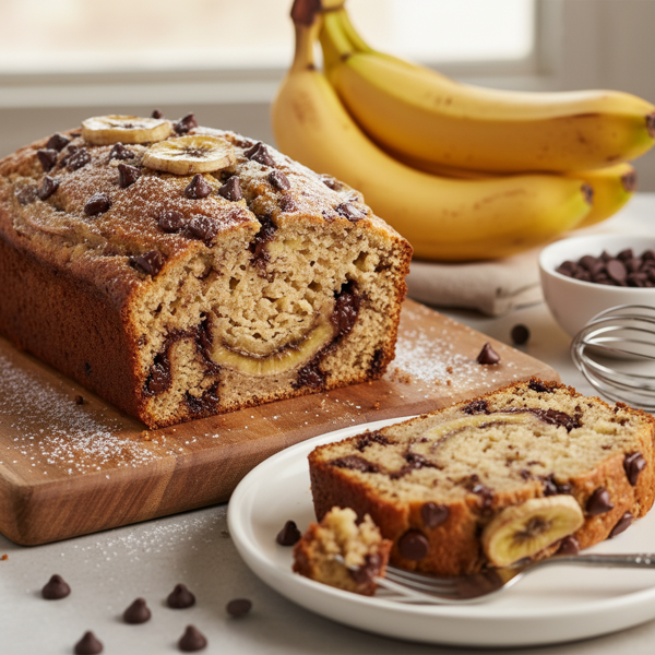 Decadent Banana Chocolate Chip Loaf recipe