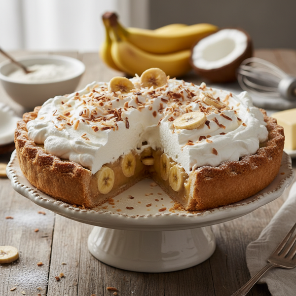 Decadent Banana Coconut Cream Pie recipe