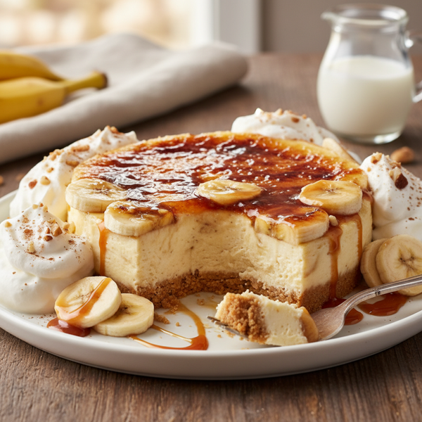 Decadent Banana Cream Cheesecake recipe