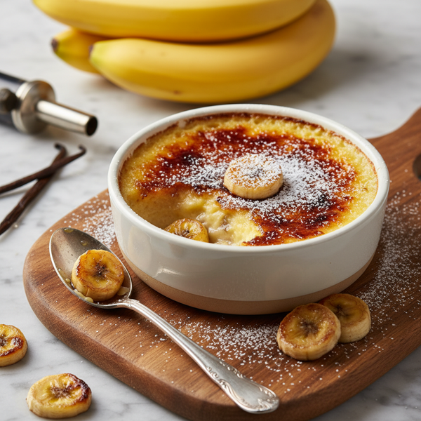 Decadent Banana Custard Brûlée recipe