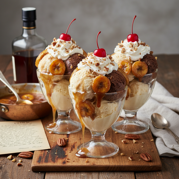 Decadent Banana Foster Sundaes recipe