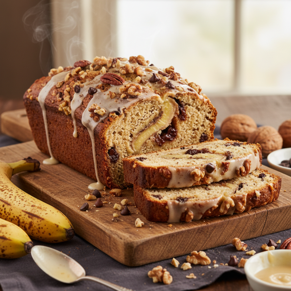 Decadent Banana Nut Delight Bread recipe