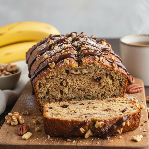 Decadent Banana Nut Loaf recipe