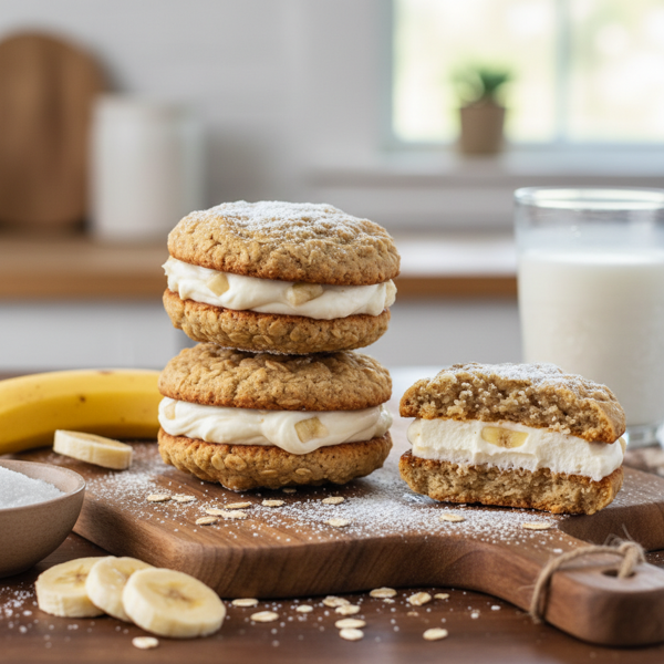 Decadent Banana Oat Whoopie Pies recipe