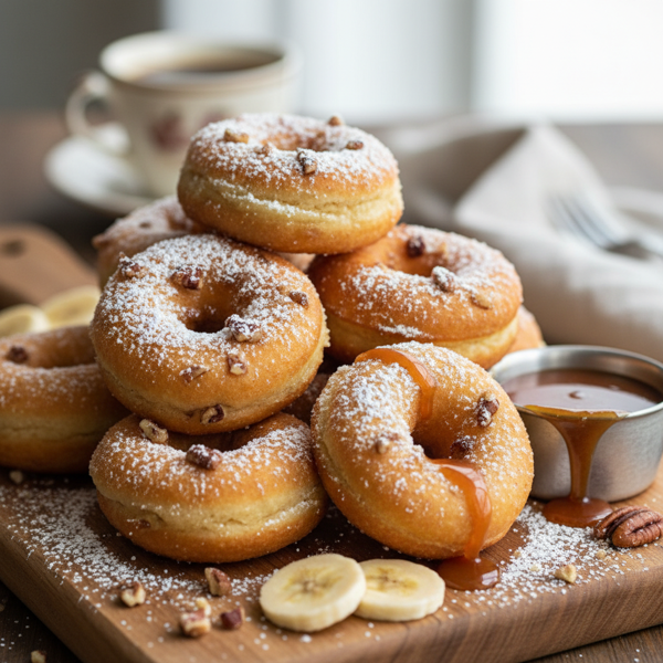 Decadent Banana Pecan Beignets recipe