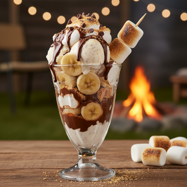 Decadent Banana S'mores Sundae recipe