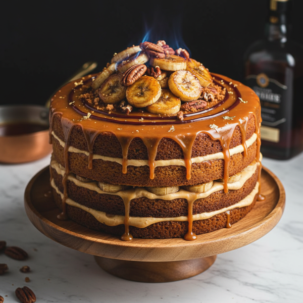 Decadent Bananas Foster Celebration Cake recipe