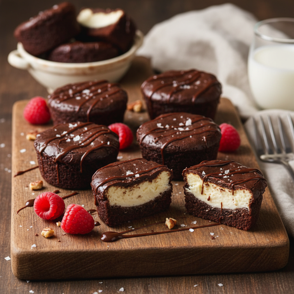 Decadent Black Bottom Brownie Bites recipe