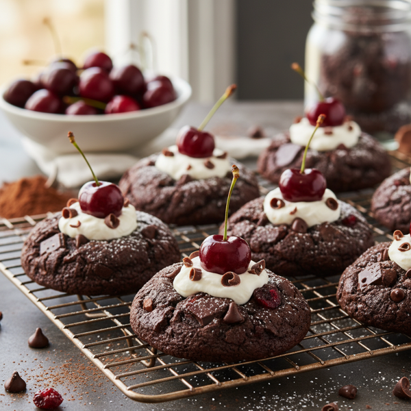 Decadent Black Forest Cherry Chocolate Cookies recipe