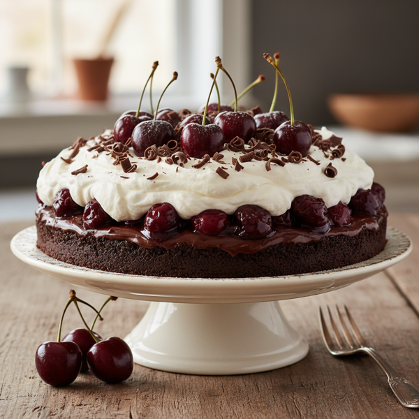 Decadent Black Forest Cream Pie recipe