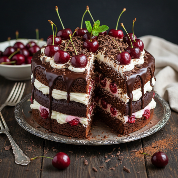 Decadent Black Forest Delight Cake recipe