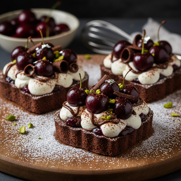 Decadent Black Forest Heart Tarts recipe