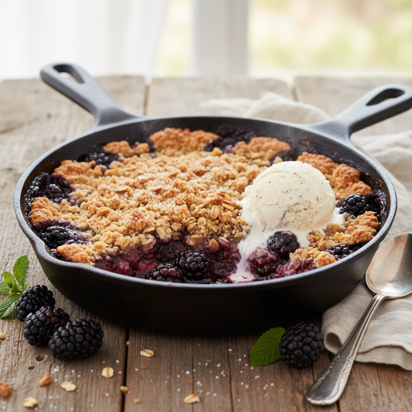 Decadent Blackberry Crunch Cobbler recipe