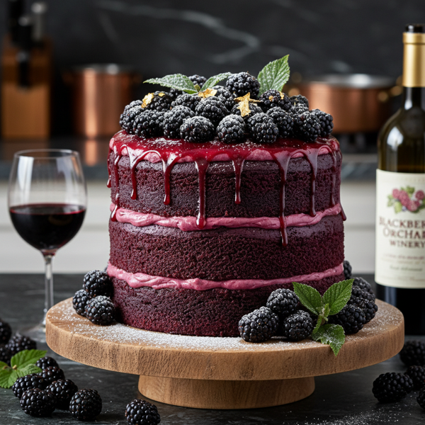 Decadent Blackberry Wine Cake recipe
