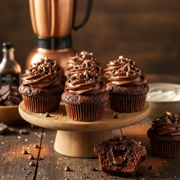 Decadent Blender Chocolate Chip Cupcakes recipe