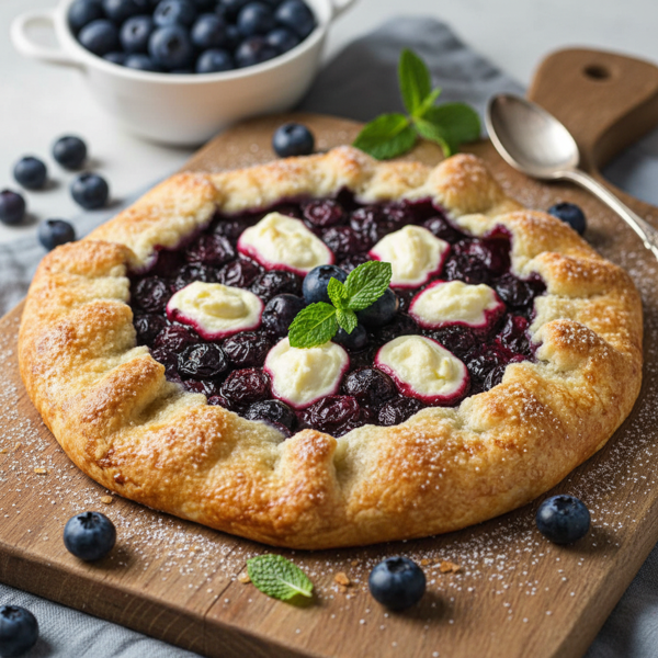 Decadent Blueberry Cream Cheese Galette recipe