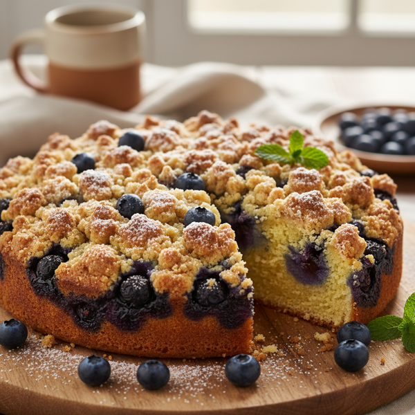 Decadent Blueberry Crumb Cake recipe