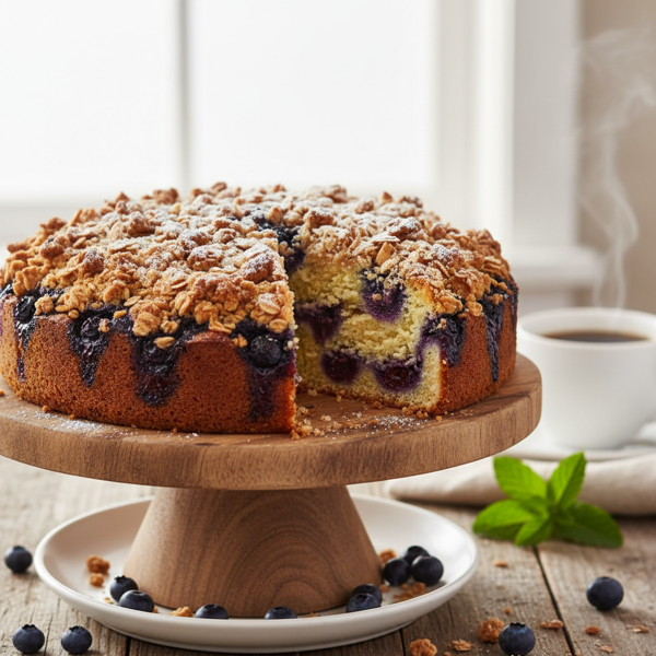 Decadent Blueberry Streusel Coffee Cake recipe