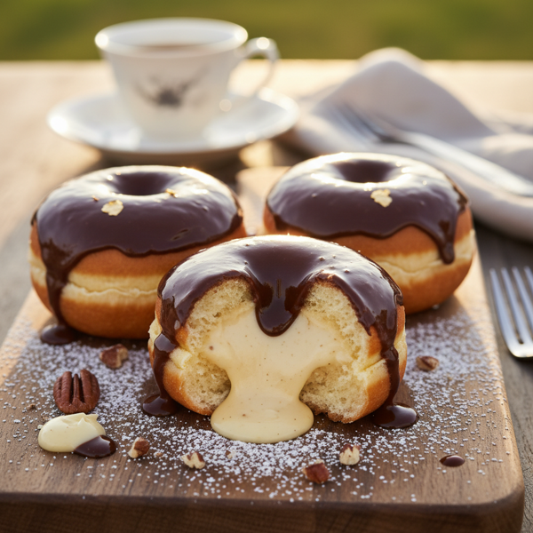 Decadent Boston Cream Doughnuts recipe