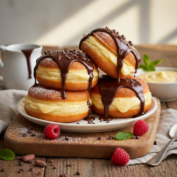 Decadent Boston Cream Fried Dough Delights recipe