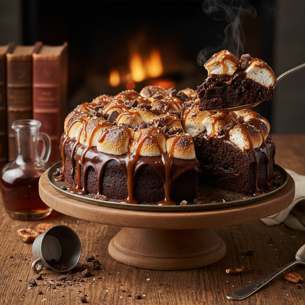 Decadent Bourbon Chocolate Mississippi Mud Cake recipe