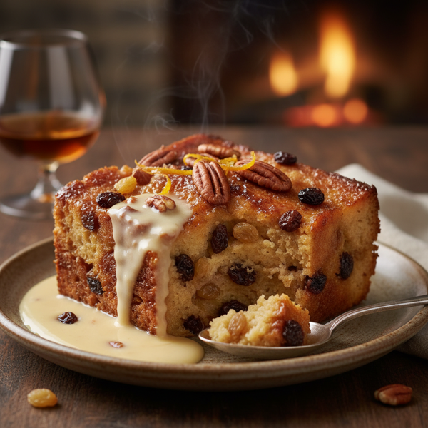 Decadent Brandy-Soaked Bread Pudding recipe