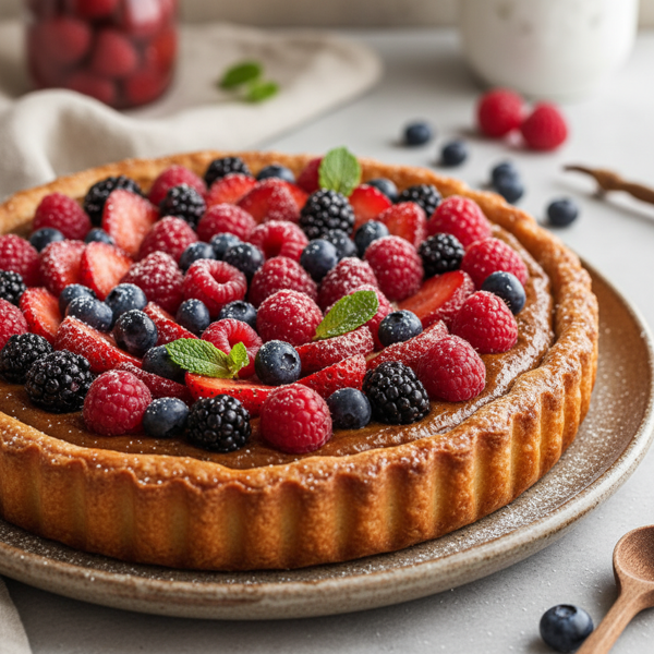 Decadent Brown Butter Berry Tart recipe
