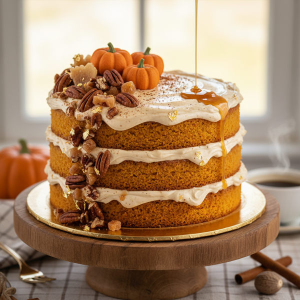 Decadent Brown Butter Pumpkin Delight Cake recipe