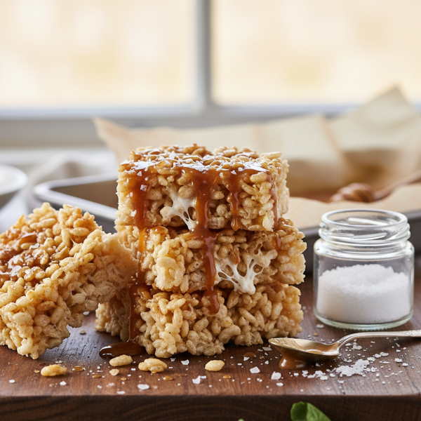Decadent Brown Butter Sea Salt Rice Crispy Treats recipe