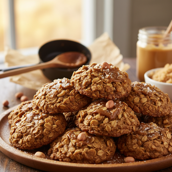 Decadent Brown Sugar Peanut Butter Oatmeal No-Bake Cookies recipe