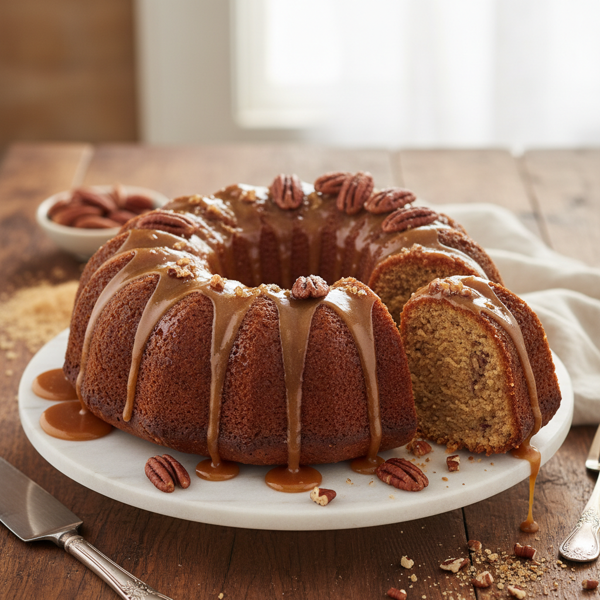 Decadent Brown Sugar Pecan Bundt Cake recipe