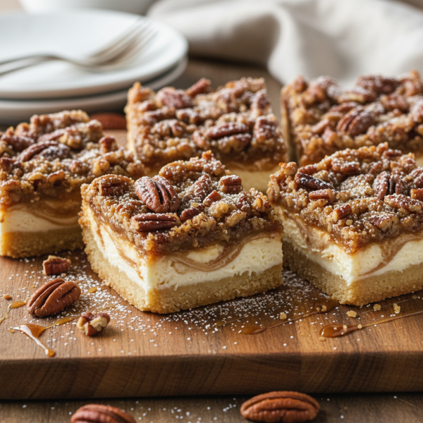 Decadent Butter Pecan Cream Cheese Bars recipe