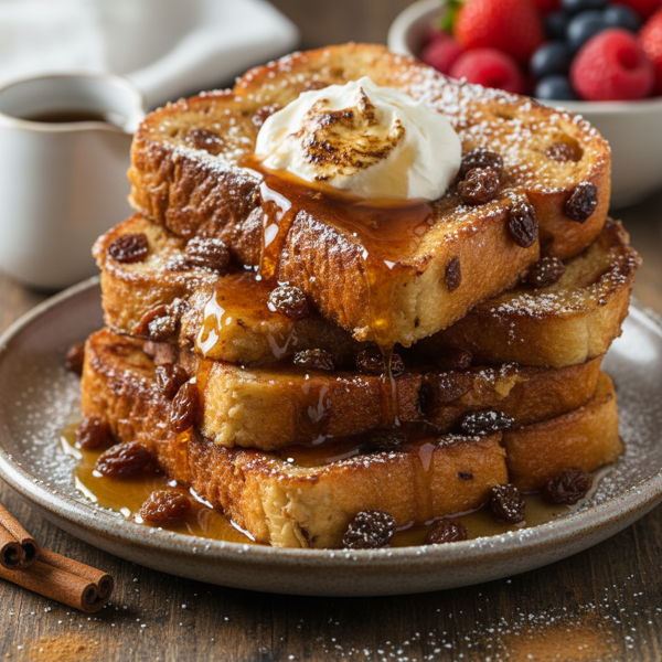 Decadent Buttermilk Cinnamon-Raisin French Toast recipe