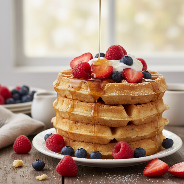Decadent Buttermilk Waffles recipe