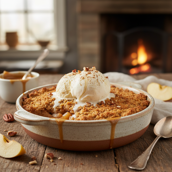 Decadent Butterscotch Apple Crumble recipe