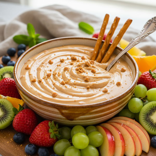 Decadent Butterscotch Cream Cheese Fruit Dip recipe