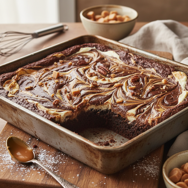 Decadent Butterscotch Cream Cheese Swirl Brownies recipe