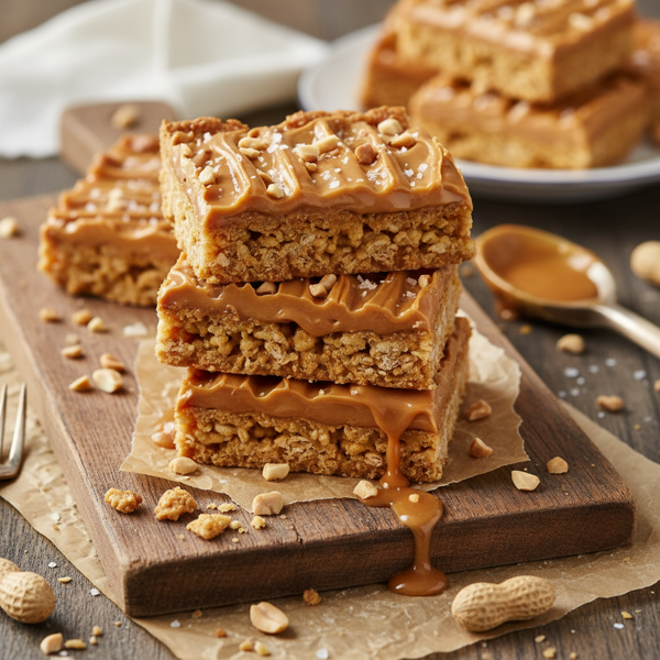 Decadent Butterscotch Peanut Butter Crispy Bars recipe
