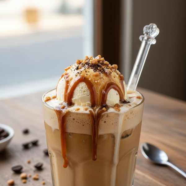 Decadent Butterscotch Toffee Coffee Float recipe