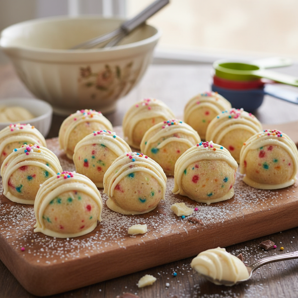 Decadent Cake Batter Truffles recipe