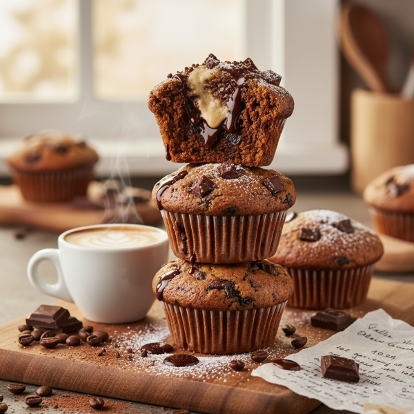Decadent Cappuccino Chocolate Chunk Muffins recipe