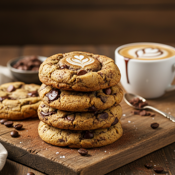 Decadent Cappuccino Double Chocolate Chip Cookies recipe