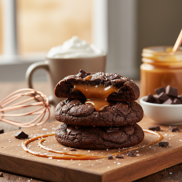 Decadent Caramel-Stuffed Chocolate Cookies recipe
