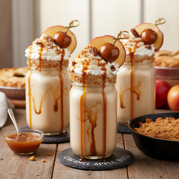 Decadent Caramel Apple Bliss Milkshakes recipe