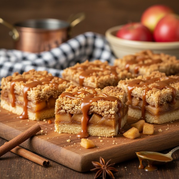 Decadent Caramel Apple Crumble Bars recipe