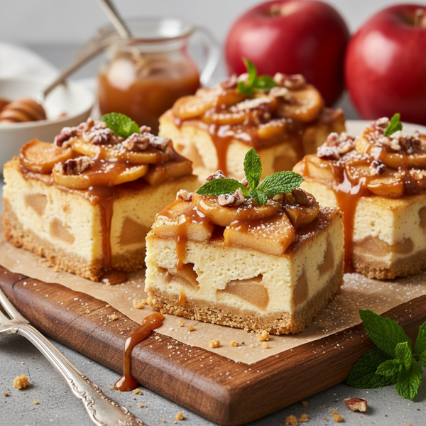 Decadent Caramel Apple Delight Cheesecake Bars recipe