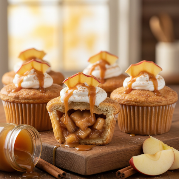 Decadent Caramel Apple Pie Cupcakes recipe