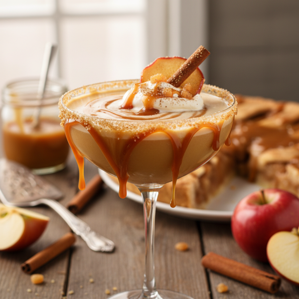 Decadent Caramel Apple Pie Martini recipe
